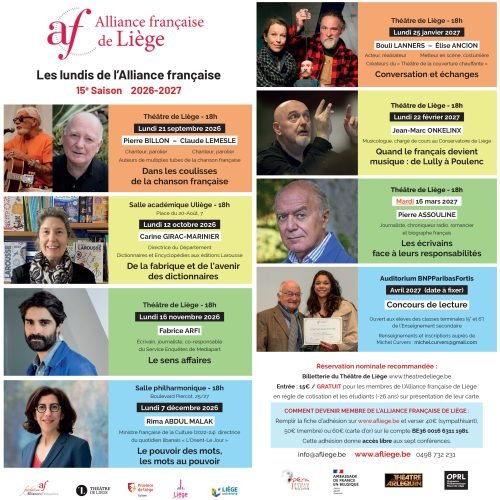 Programme de conférences 2026-2027